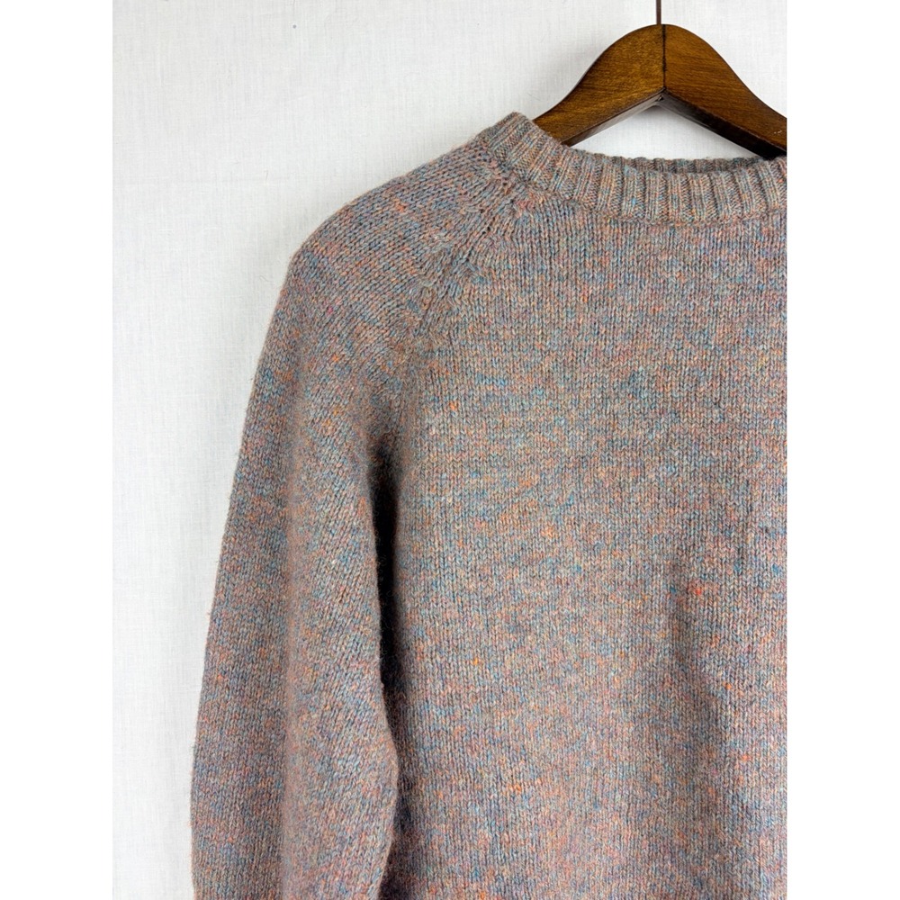 McGregor Vintage Marled Knit‎ Crewneck Sweater Raglan Sleeve Multi-Color Blue - Picture 3 of 15